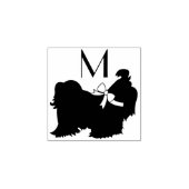 Shih-Tzu Dog Puppy Long Hair Gummistempel (Prägung)