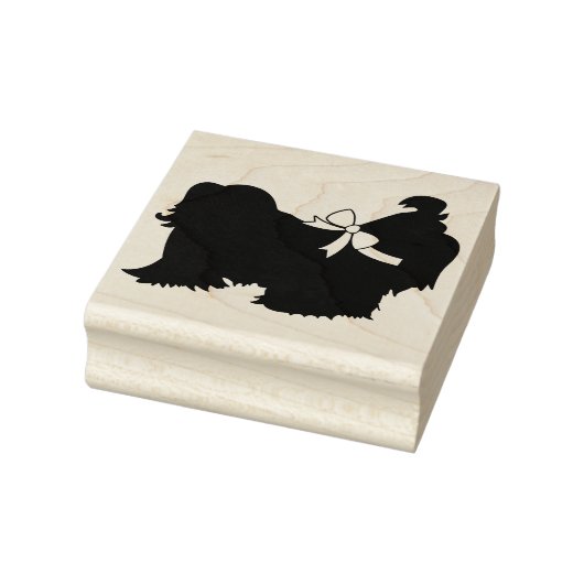 Shih-Tzu Dog Puppy Long Hair Gummistempel (Stempel)