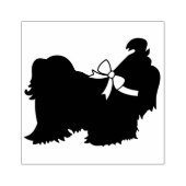 Shih-Tzu Dog Puppy Long Hair Gummistempel (Prägung)