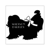 Shih-Tzu Dog Puppy Long Hair Gummistempel (Prägung)