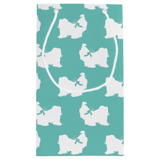 Shih-Tzu Dog Puppy Long Hair Kleine Geschenktüte (Rückseite)