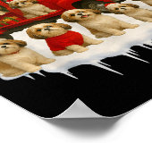 Shih Tzu Dog Red Truck Christmas Tree Santa Ugly X Poster (Ecke)