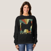Shih Tzu Dog Retro Vintag Sweatshirt (Vorne ganz)