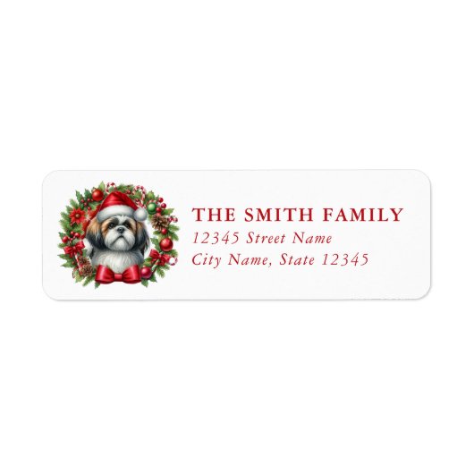 Shih Tzu Dog Return Address Labels (Vorne)