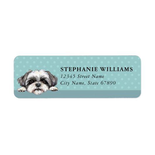 Shih Tzu Dog Return Address Labels (Vorne)