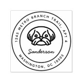 Shih Tzu Dog Rücksendeadresse Briefmarke Selbstfar Permastempel (Design)