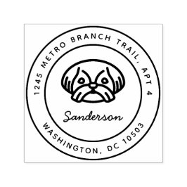 Shih Tzu Dog Rücksendeadresse Briefmarke Selbstfar Permastempel