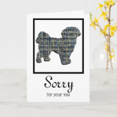 Shih Tzu Dog Silhouette Begleitskarte Karte (Gelbe Blume)