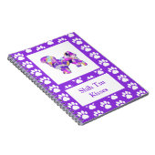 Shih Tzu Dog Silhouette Paw Niedlich Lila PY&B Notizblock (Rechte Seite)