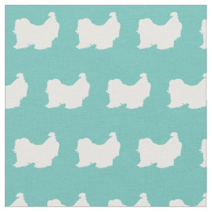 Shih Tzu Dog Silhouette Pet Aquamarin Stoff