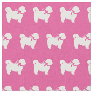 Shih Tzu Dog Silhouette Pet Pink Stoff