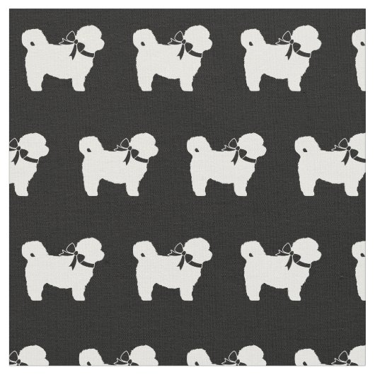 Shih Tzu Dog Silhouette Pet Stoff (Nahaufnahme)