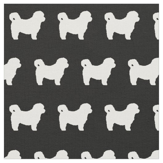 Shih Tzu Dog Silhouette Pet Stoff (Nahaufnahme)