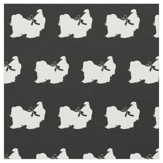 Shih Tzu Dog Silhouette Pet Stoff (Nahaufnahme)