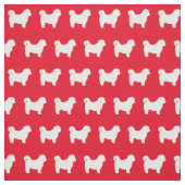 Shih Tzu Dog Silhouette Red Stoff (Muster)