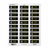 Shih Tzu Dog Silhouette Y&B Dreieradresse (Vorne)