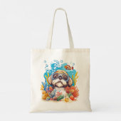 Shih Tzu Dog Snorkeling Coral Reef Tragetasche (Rückseite)