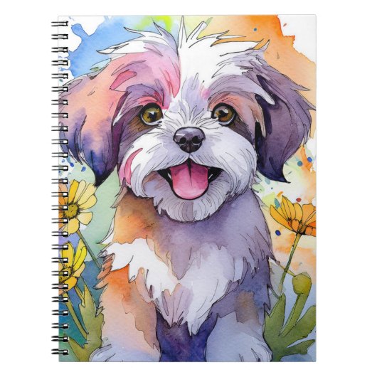 Shih Tzu Dog Spiral Notebook Notizblock (Vorderseite)