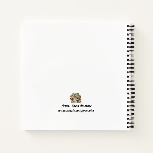 Shih Tzu Dog Square Notebook Notizblock (Rückseite)