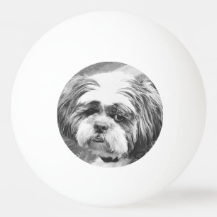 SHIH TZU DOG TISCHTENNISBALL