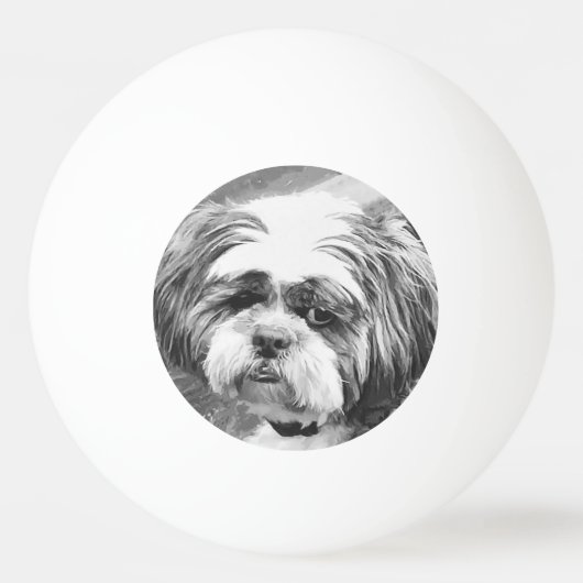 SHIH TZU DOG TISCHTENNISBALL (Vorderseite)