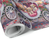 Shih Tzu Dog Valentine's Day Geschenkpapier (Rolleneckpunkt)