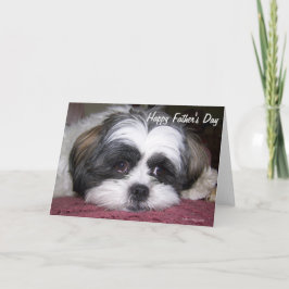 Shih Tzu Dog Vatertag Karte