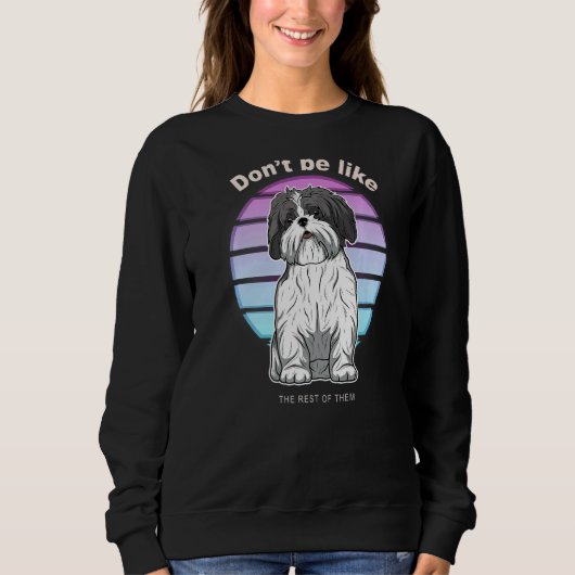 Shih Tzu Dog Vintag 15 Sweatshirt (Vorderseite)