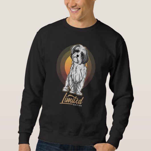 Shih Tzu Dog Vintag 70 Sweatshirt (Vorderseite)
