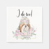 Shih Tzu Dog Wedding Cocktail Napkins Serviette (Vorderseite)