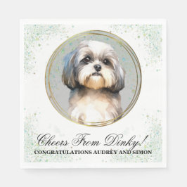 Shih Tzu Dog Wedding Napkins mit Hunde Foto Serviette