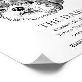 Shih Tzu Dog Wedding Signature Drink Sign Poster (Ecke)