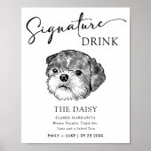 Shih Tzu Dog Wedding Signature Drink Sign Poster (Vorne)