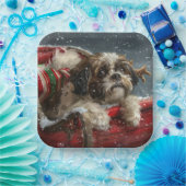 Shih Tzu Dog Weihnachtsfest Pappteller (Party)