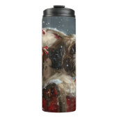 Shih Tzu Dog Weihnachtsfest Thermosbecher (Vorderseite)