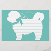 Shih Tzu Dog Welppy Teddy Bär Kurz Haar Briefpapier (Vorderseite)