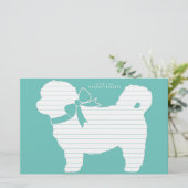 Shih Tzu Dog Welppy Teddy Bär Kurz Haar Briefpapier (Stehend Vorderseite)