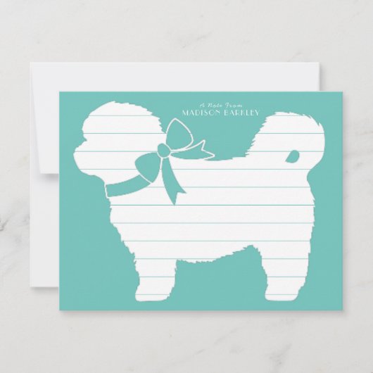 Shih Tzu Dog Welppy Teddy Bär Kurz Haar Dankeskarte (Vorderseite)