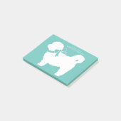 Shih Tzu Dog Welppy Teddy Bär Kurz Haar Post-it Klebezettel (angewinkelt)