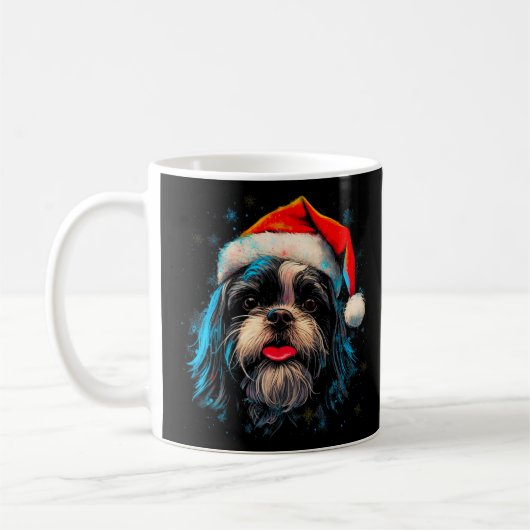 Shih Tzu Dog Xmas Kaffeetasse (Links)