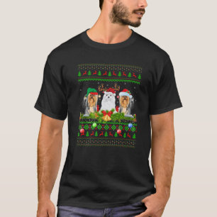 Shih Tzu Dog Xmas Lighting Santa Ugly Shih Tzu Chr T-Shirt