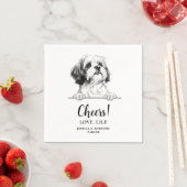 Shih Tzu Dog Zeichne Personalisierte Beifall Serviette (Beispiel)