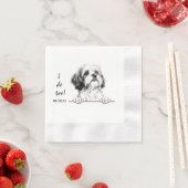Shih Tzu Dog Zeichnend Personalisiert Ich tue auch Serviette (Beispiel)