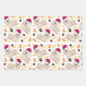 Shih Tzu Dog zu Weihnachten in der Weihnachtsmannm Geschenkpapier Set (Vorderseite 3)