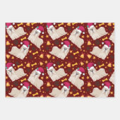 Shih Tzu Dog zu Weihnachten in der Weihnachtsmannm Geschenkpapier Set (Vorderseite 2)
