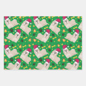 Shih Tzu Dog zu Weihnachten in der Weihnachtsmannm Geschenkpapier Set (Vorderseite)