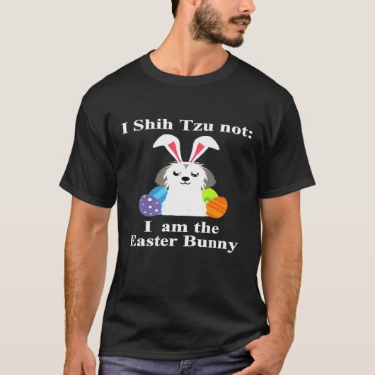 Shih Tzu Easter Bunny T-Shirt (Vorderseite)