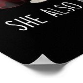 Shih Tzu | Eine Frau kann nicht allein auf Wein üb Poster (Ecke)