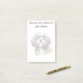 Shih Tzu Fan monogrammierter Hund Post-it Klebezettel (Auf Schreibtisch)