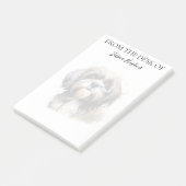 Shih Tzu Fan monogrammierter Hund Post-it Klebezettel (angewinkelt)
